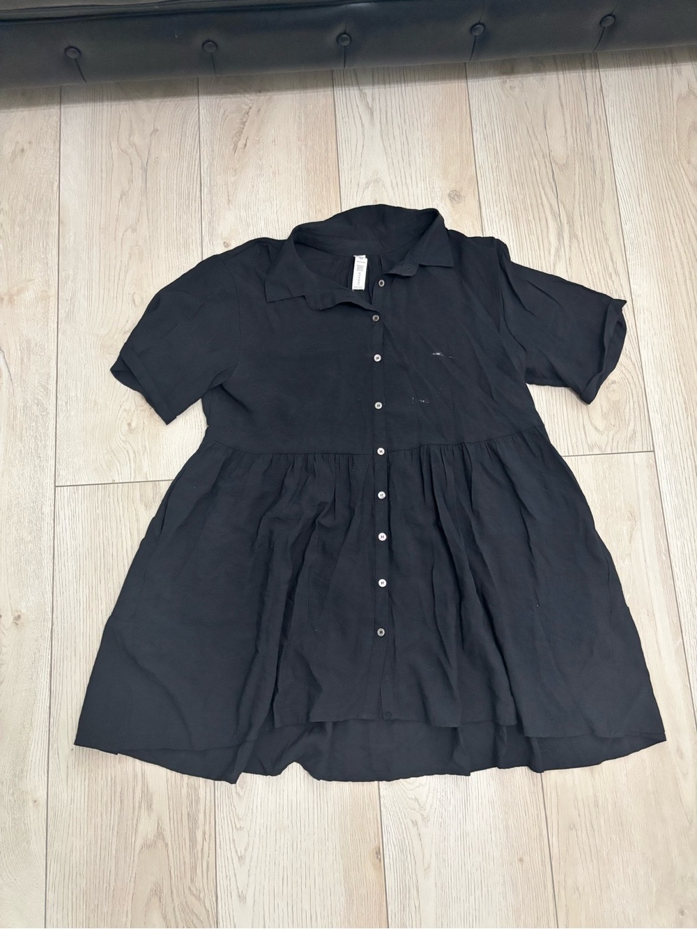 Black Button-Front Dress